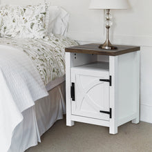 Cargar imagen en el visor de la galería, 18&quot; Solid Wood Farmhouse Nightstand for Bedroom in Brown or Grey or White
