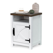 Load image into Gallery viewer, 18&quot; Solid Wood Farmhouse Nightstand for Bedroom in Brown or Grey or White
