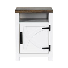 Cargar imagen en el visor de la galería, 18&quot; Solid Wood Farmhouse Nightstand for Bedroom in Brown or Grey or White
