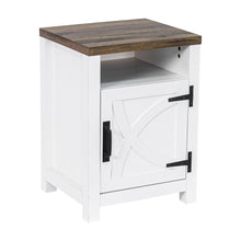 Cargar imagen en el visor de la galería, 18&quot; Solid Wood Farmhouse Nightstand for Bedroom in Brown or Grey or White
