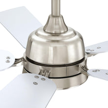 Carregar imagem no visualizador da galeria, 52&quot; Tata Nagar Industrial Brush Nickel Downrod Mount Reversible Ceiling Fan with Lighting and Remote Control
