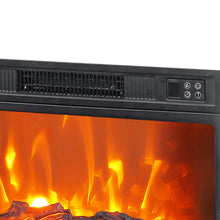 Load image into Gallery viewer, 18&quot; Modern Black Insert Electric Fireplace with Remote Control

