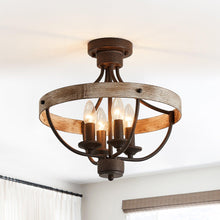 Load image into Gallery viewer, 4-Light Industrial Ceiling Light
