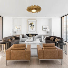 Load image into Gallery viewer, Golden Sunburst Flush Mount LED Lighting
