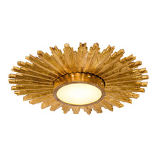 Load image into Gallery viewer, Golden Sunburst Flush Mount LED Lighting
