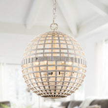 Carregar imagem no visualizador da galeria, 6-Light Vintage And Farmhouse Globe Island Pendant Light in White
