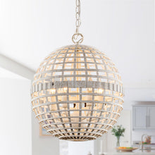 Carregar imagem no visualizador da galeria, 6-Light Vintage And Farmhouse Globe Island Pendant Light in White
