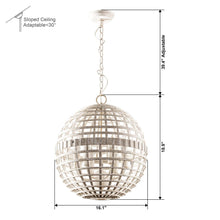 Carregar imagem no visualizador da galeria, 6-Light Vintage And Farmhouse Globe Island Pendant Light in White
