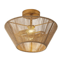 Cargar imagen en el visor de la galería, Farmhouse 2-Light Flush Mount Lighting with Rattan Rope
