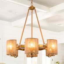 Load image into Gallery viewer, 6-Light Farmhouse Bedroom Pendant Lighting
