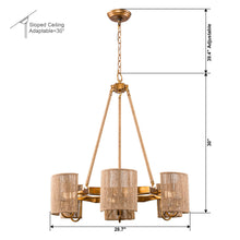 Load image into Gallery viewer, 6-Light Farmhouse Bedroom Pendant Lighting
