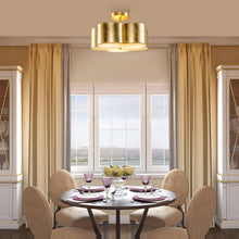 Load image into Gallery viewer, Golden Modern Semi Flush 3-Light Ceiling Lighting
