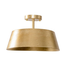 Load image into Gallery viewer, 3-Light Golden Semi Flush Mount Lighting
