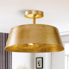 Load image into Gallery viewer, 3-Light Golden Semi Flush Mount Lighting
