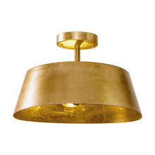 Load image into Gallery viewer, 3-Light Golden Semi Flush Mount Lighting
