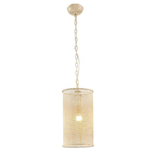 Load image into Gallery viewer, 1-Light Wooden Beads Farmhouse Beige Dry Rated Pendant Lighting
