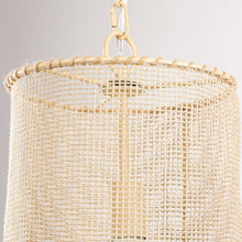 Load image into Gallery viewer, 1-Light Wooden Beads Farmhouse Beige Dry Rated Pendant Lighting
