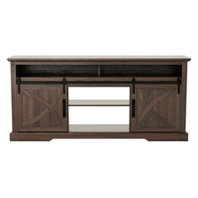 Cargar imagen en el visor de la galería, 68&quot; Farmhouse TV Stand with Double Sliding Barn Doors for Living Room
