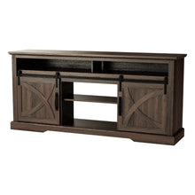 Cargar imagen en el visor de la galería, 68&quot; Farmhouse TV Stand with Double Sliding Barn Doors for Living Room
