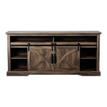 Carregar imagem no visualizador da galeria, 58&quot; Farmhouse TV Stand with 18&quot; Insert Electric Fireplace for Living Room
