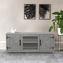 Carregar imagem no visualizador da galeria, Farmhouse TV Stand for 58 Inch TV Storage Cabinet for Living Room
