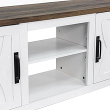 Carregar imagem no visualizador da galeria, Farmhouse TV Stand for 58 Inch TV Storage Cabinet for Living Room
