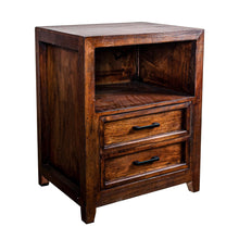 Load image into Gallery viewer, Modern Assembled Brown 2-Drawer Cabinet Night Stand
