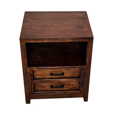 Load image into Gallery viewer, Modern Assembled Brown 2-Drawer Cabinet Night Stand
