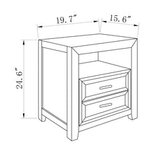 Load image into Gallery viewer, Modern Assembled Brown 2-Drawer Cabinet Night Stand
