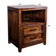 Load image into Gallery viewer, Modern Assembled Brown 2-Drawer Cabinet Night Stand
