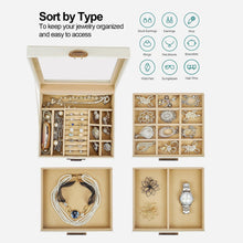 Load image into Gallery viewer, Elegant Jewelry Box Organizer for Women, 4-Layer Jewelry Organizer, 3-Drawers
