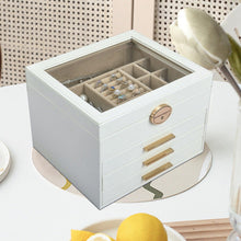 Load image into Gallery viewer, Elegant Jewelry Box Organizer for Women, 4-Layer Jewelry Organizer, 3-Drawers
