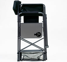 Cargar imagen en el visor de la galería, Earth Products Executive VIP Tall Directors Chair with Folding Side Table, Foldable, Zippered Carry Bag, 31&quot; Seat Height, Lightweight, 375LBS Max Load
