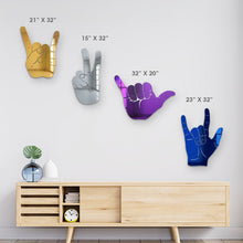 Load image into Gallery viewer, Bundle |  4-Piece Set of Rock On, Hang Loose, I Love You and Peace Sign Hand Silhouettes
