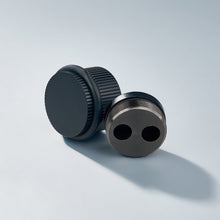 Cargar imagen en el visor de la galería, Bastion - Linear Knurled Solid Brass Door Stops

