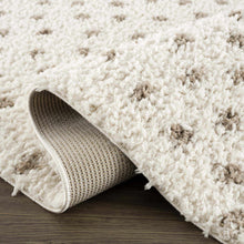 Cargar imagen en el visor de la galería, Chaia Dotted Cream &amp; Brown Plush Rug
