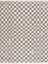 Load image into Gallery viewer, Kieu Taupe Checkered Plush Rug
