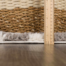 Load image into Gallery viewer, Kieu Taupe Checkered Plush Rug
