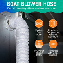 Load image into Gallery viewer, Boat Blower Hose 3in or 4in Exhaust Hose
