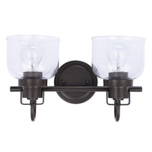 Load image into Gallery viewer, Brighton 2-Light Dark Bronze Dimmable Bathroom Vanity Light
