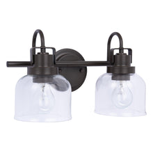 Load image into Gallery viewer, Brighton 2-Light Dark Bronze Dimmable Bathroom Vanity Light

