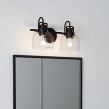 Load image into Gallery viewer, Brighton 2-Light Dark Bronze Dimmable Bathroom Vanity Light
