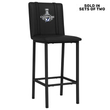 Load image into Gallery viewer, Bar Stool 500 with Tampa Bay Lightning 2021 Stanley Cup Champions Logo Set of 2
