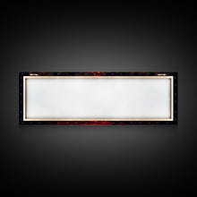 Load image into Gallery viewer, Forest Landscape Art, Forest Fire, Fall / Autumn Decor, Panoramic Wall Art, Framed Canvas Print, Orange and Yellow Fantasy Forest
