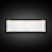 Carregar imagem no visualizador da galeria, Black &amp; Gold Mountain Landscape Painting, Framed Canvas Print, Panoramic Art, Extra Wide Art, Center Piece Decor, 24 x 72 Art, Huge Art
