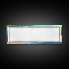 Carregar imagem no visualizador da galeria, Canvas Tropical Beach Wall Art, Seashore, Palm Trees, Island, Beach Scene Art Print, Wall Decor, Green, Panoramic, Wall Art, Canvas Print
