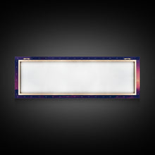 Load image into Gallery viewer, Cyberpunk Cityscape, Ready To Hang Canvas Print, Panoramic, Cyberpunk Concept Art, Cityscape at Sunset, Cool mancave art, Purplewave
