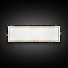 Cargar imagen en el visor de la galería, Black and Gold Marble Canvas Wall Art, Abstract Canvas Art, Panoramic Art, Large Wall Art, Marble Wall Decor, Large Canvas Art, Modern Art
