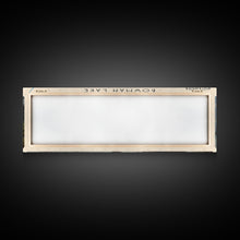 Load image into Gallery viewer, Bowman Lake Montana Framed Canvas Print, Panoramic Lake House Decor, Wall Art, Travel Poster, Rustic Lake Painting, Nature Art
