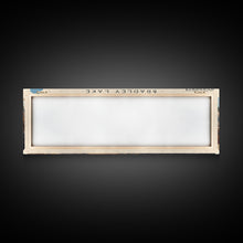 Load image into Gallery viewer, Bradley Lake Wyoming Framed Canvas Print, Panoramic Lake House Decor, Wall Art, Travel Poster, Rustic Lake Painting, Nature Art
